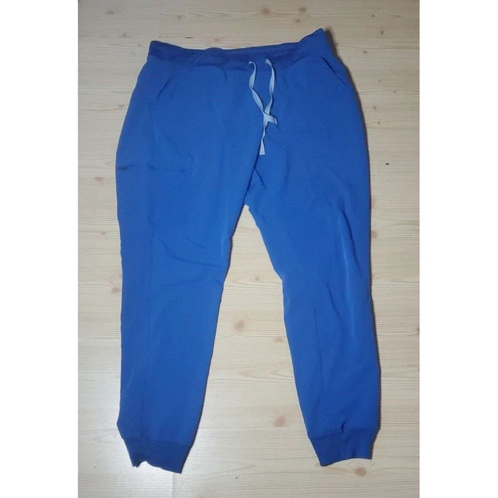 Figs Technical Collection Scrub Pants XLT X-Large Blue Polyester Nursing Hospita